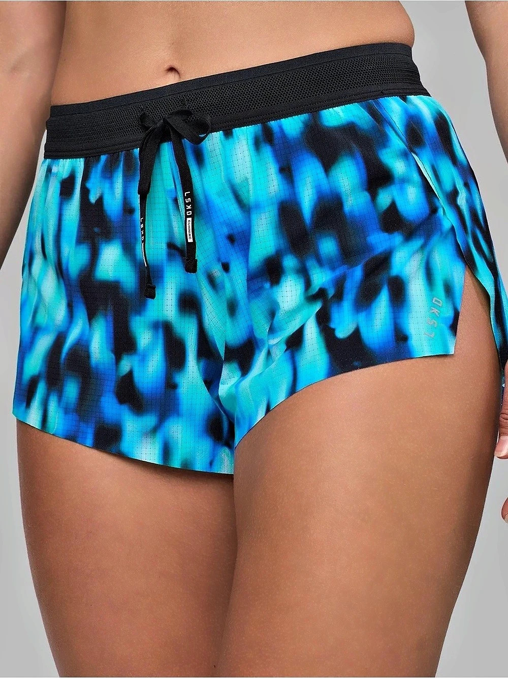 LSKD Accelerate 3" Mid-Rise Running Short Blue & Black Like New